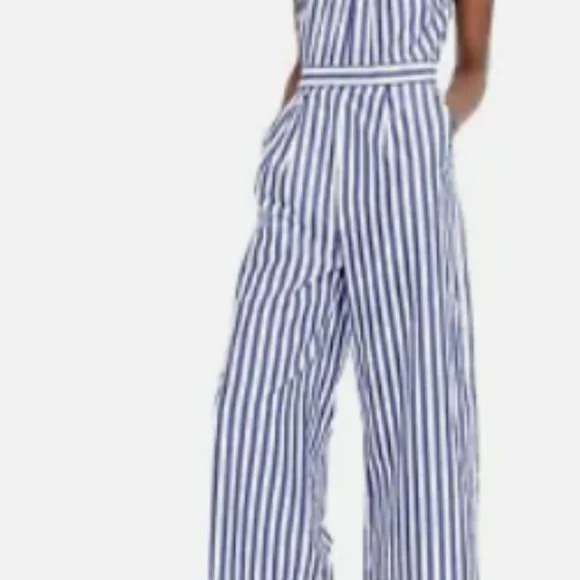 J.Crew nautical halter back striped jumpsuit size 6 - Picture 7 of 7